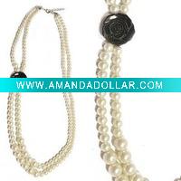 Wholesale pearl white beaded necklace