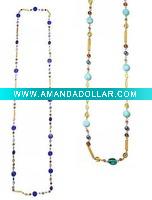 colorful summer beaded necklace