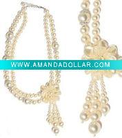 Wholesale flower design beaded necklace