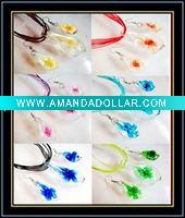 Wholesale hottest inner flower murano glass jewelry set