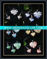 Wholesale hottest glass jewelry set