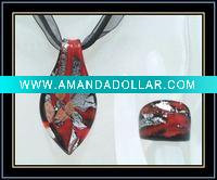 Wholesale hottest design glass jewelry set