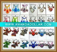Wholesale fashion glass jewelry set