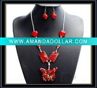Wholesale beautiful murano glass jewelry set