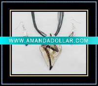 Wholesale hottest design morano glass jewelry set