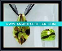 Wholesale hottest design glass jewelry set