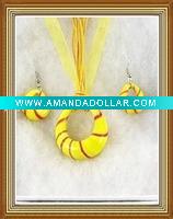 Wholesale fashion glass jewelry set