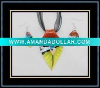 Wholesale hottest design morano glass jewelry set