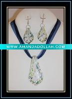 Wholesale hottest design morano glass jewelry set