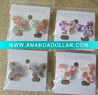 Wholesale 2011fashion bowknot earrings/promotion acrylic earrings