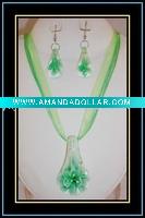 hottest design morano glass jewelry set
