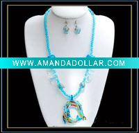 Wholesale hottest murano glass jewelry set