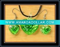 murano glass jewelry set