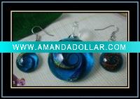Wholesale hottest design morano glass jewelry set
