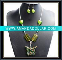 Wholesale beautiful murano glass jewelry set
