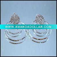 Wholesale Shiny rhodium jewellery earrings,fashion ornament