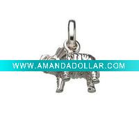 Wholesale pig charms for charm braclet and kids jewelry and promotion gift 1181