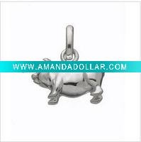Wholesale pig charms for charm braclet and kids jewelry and promotion gift 1175