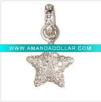 Wholesale pentagram charms for charm braclet and kids jewelry and promotion gift 1141