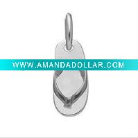 Wholesale Person handwriting slippers charms for charm braclet and kids jewelry and promotion gift 1202