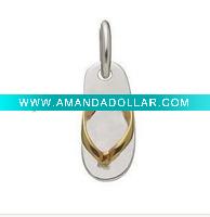 Wholesale Person handwriting slippers charms for charm braclet and kids jewelry and promotion gift 1203