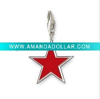 Wholesale pentagram charms for charm braclet and kids jewelry and promotion gift 1072