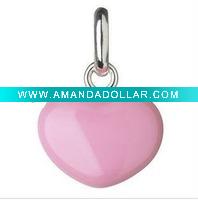 Wholesale Peach heart charms for charm braclet and kids jewelry and promotion gift 1191