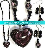 Wholesale murano glass jewelry set