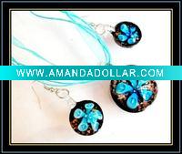 Wholesale murano glass jewelry set