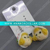 Wholesale clay earring, round, fashion earring,