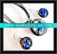 Wholesale murano glass jewelry set