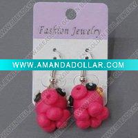 Wholesale clay earring, round, fashion earring,