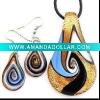 Wholesale Murano Glass Necklace and Earrings Set