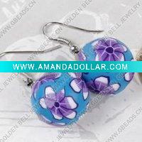 Wholesale clay earring, round, fashion earring,