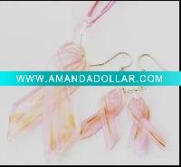 Wholesale Lampwork Glass Necklace and Earrings Set