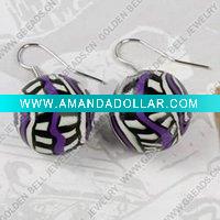 Wholesale clay earring, round, fashion earring,