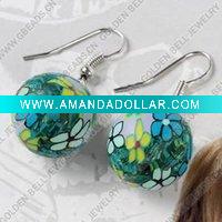 Wholesale clay earring, round, fashion earring,