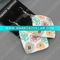 Wholesale clay earring, round, fashion earring,