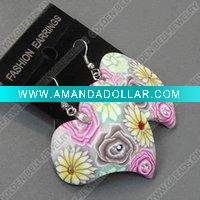 Wholesale clay earring, round, fashion earring,