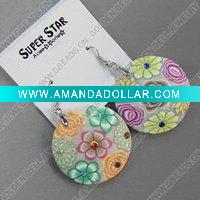 Wholesale clay earring, round, fashion earring,
