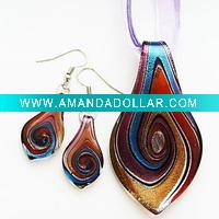 Wholesale murano glass jewelry set