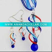 Wholesale Murano Glass Necklace and Earrings Set