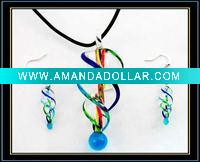 Wholesale lampwork glass jewelry set