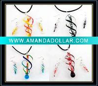 lampwork glass jewelry set