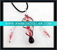 Wholesale lampwork glass jewelry set