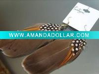 Wholesale feather earrings & wholesale long feather earrings