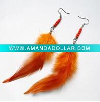Wholesale feather earrings & wholesale long feather earrings