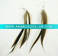 Wholesale feather earrings & wholesale long feather earrings