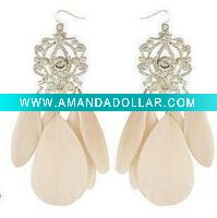Wholesale feather earrings & wholesale long feather earrings