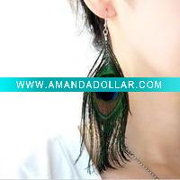 Wholesale feather earrings & wholesale long feather earrings